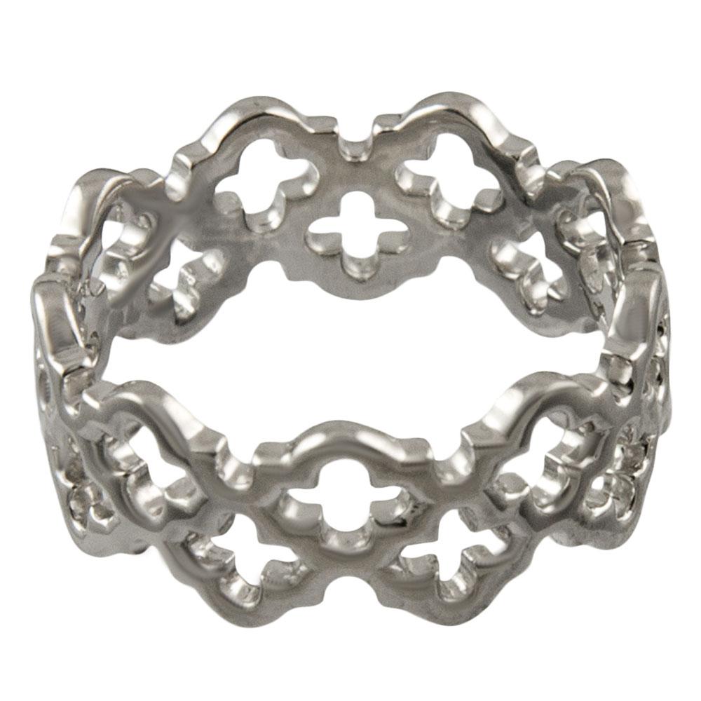 Fourseven Lattice Band Ring for Her R-166-EA-S White-BG-Image