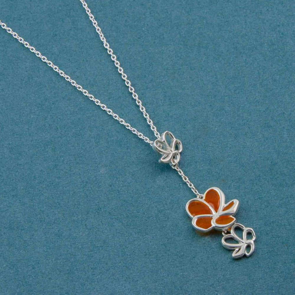 Fourseven Les Fleurs Plumeria Drop Necklace N-291-EA-S Base-Image