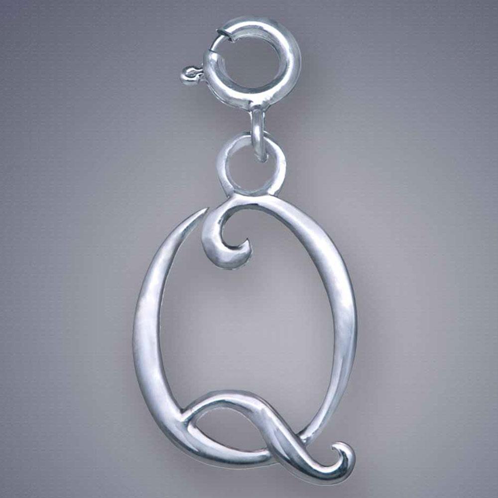 Fourseven Letter Q Silver Pendant Charm C-216-SI-S Base-Image