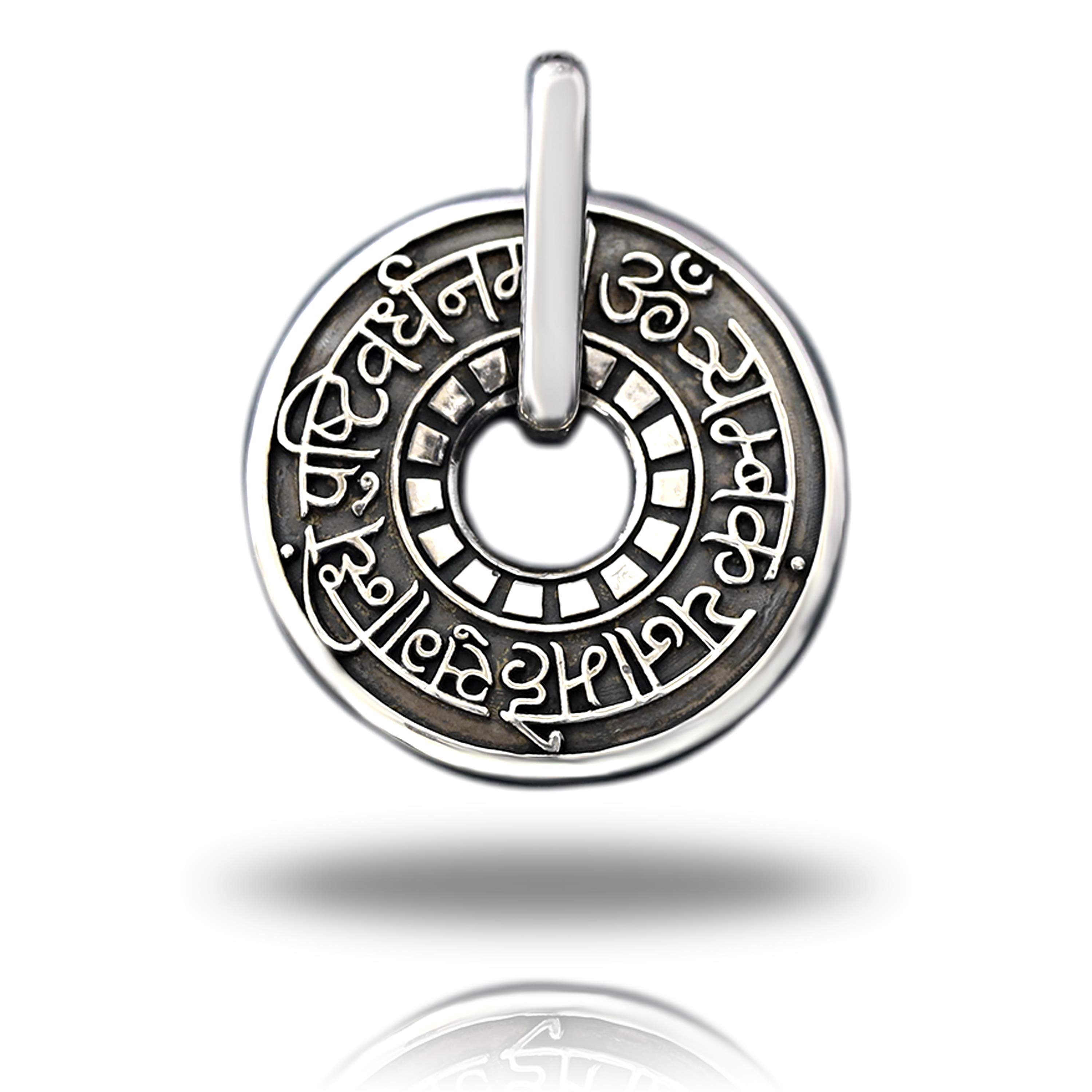Maha Mrityunjaya Mantra Silver Pendant