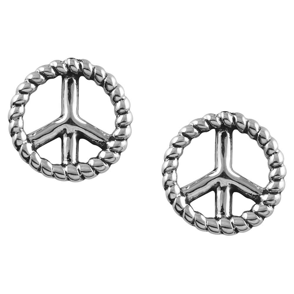 Fourseven Message of Peace Stud Earrings E-411-SP-S White-BG-Image
