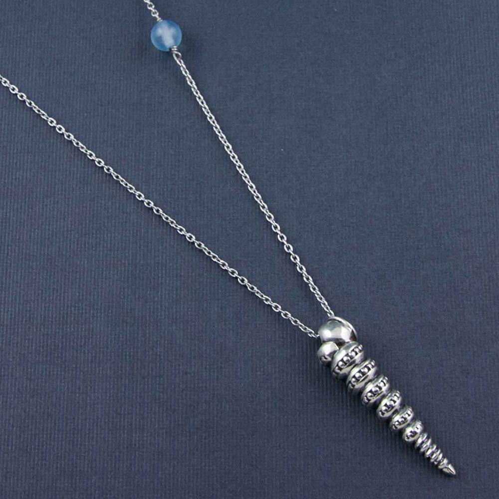Fourseven Oceanic Blue Spiral Shell Necklace N-280-EA-S Base-Image