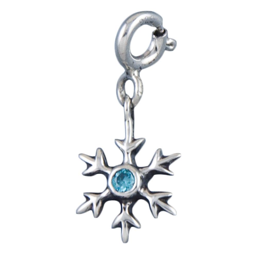 Fourseven One of a Kind Snowflake Charm C-658-PL-S White-BG-Image