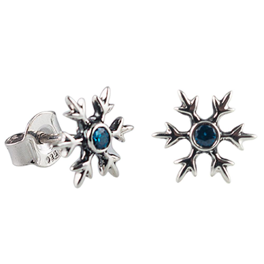 Fourseven One of a Kind Snowflake Stud Earrings E-289-SI-S White-BG-Image