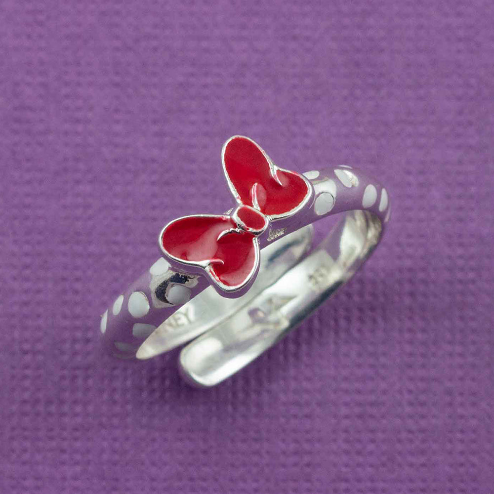 Playful Bow Adjustable Silver Toe Ring