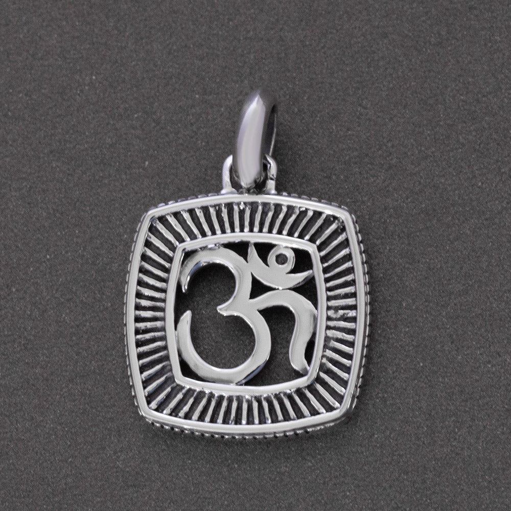 Rays of Om Silver Pendant