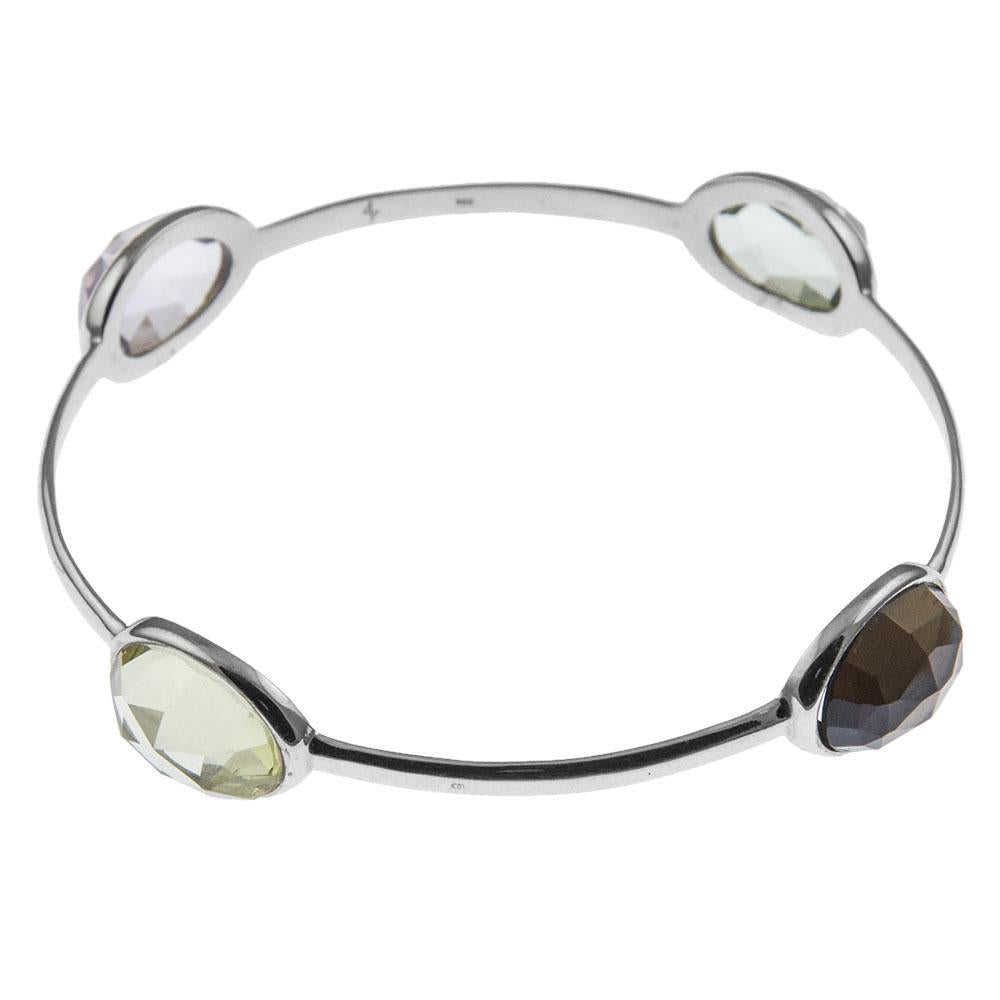 Fourseven Sharadhi Bangle in Oval Cut Soft Semis-2.6 B-185-AL-Multi White-BG-Image