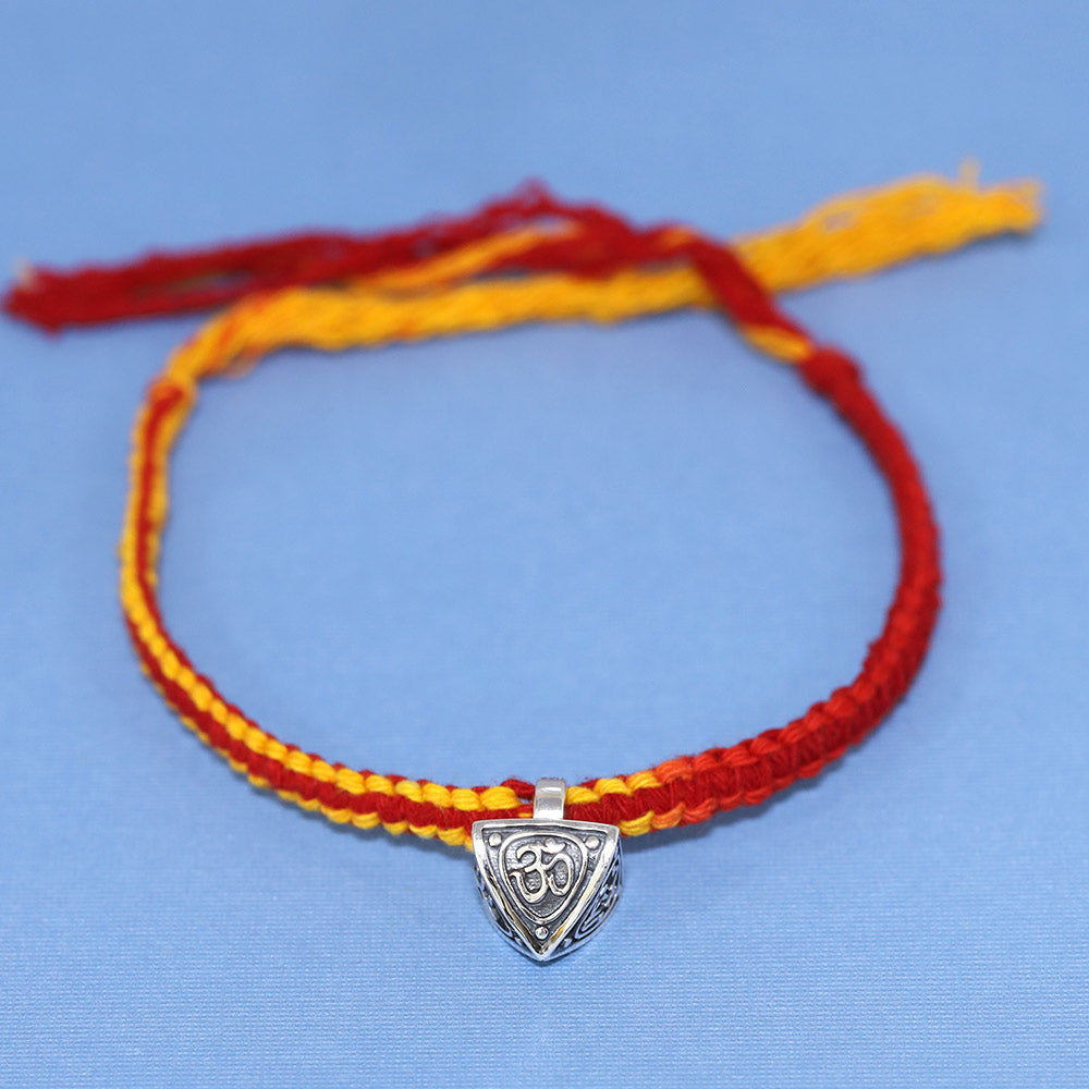 Shiva Shakti Pyramid Silver Pendant Moli Rakhi