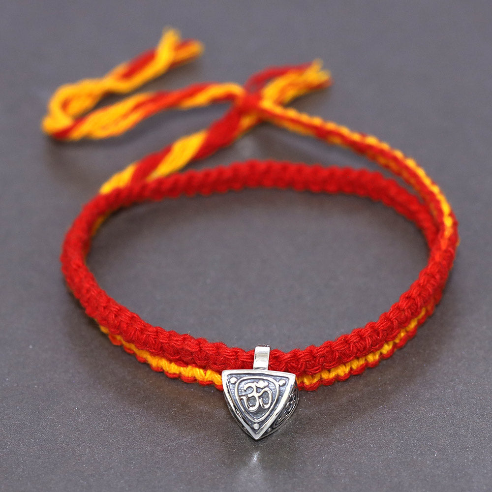 Shiva Shakti Pyramid Silver Pendant Moli Rakhi