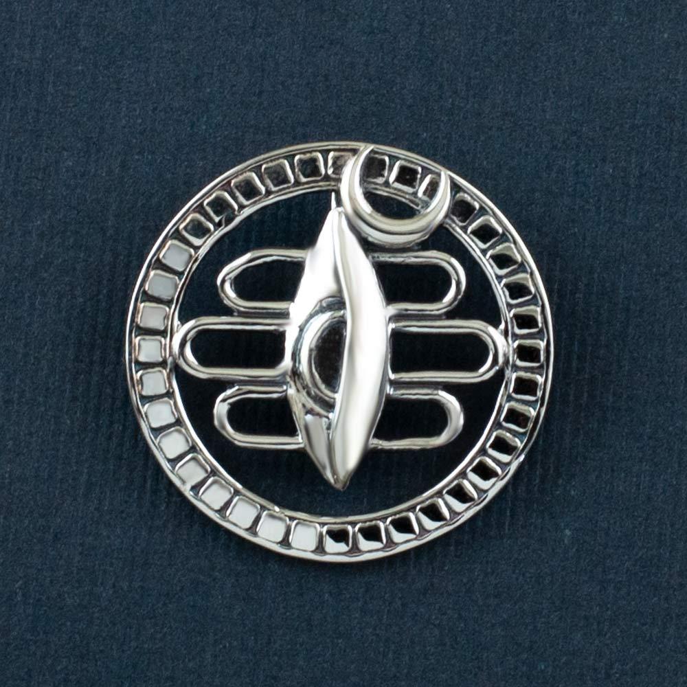 Fourseven Shiva Third Eye Chandramaa Silver Pendant P-0084-SP-S Alt-View-2-Image
