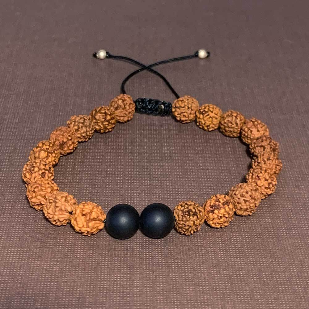 Fourseven Simplicity Rudraksh Rakhi Adjustable Bracelet B-126-SP-RUD Base-Image