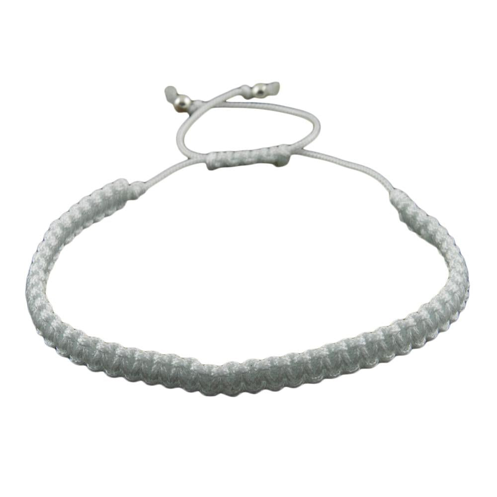 Fourseven Simply Charming Friendship Charmholder Bracelet in White B-73-SI-WH White-BG-Image