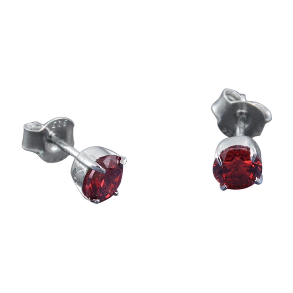Fourseven Sparkling Colours CZ Stud Earrings-Orange E-378-SI-S-Orange White-BG-Image