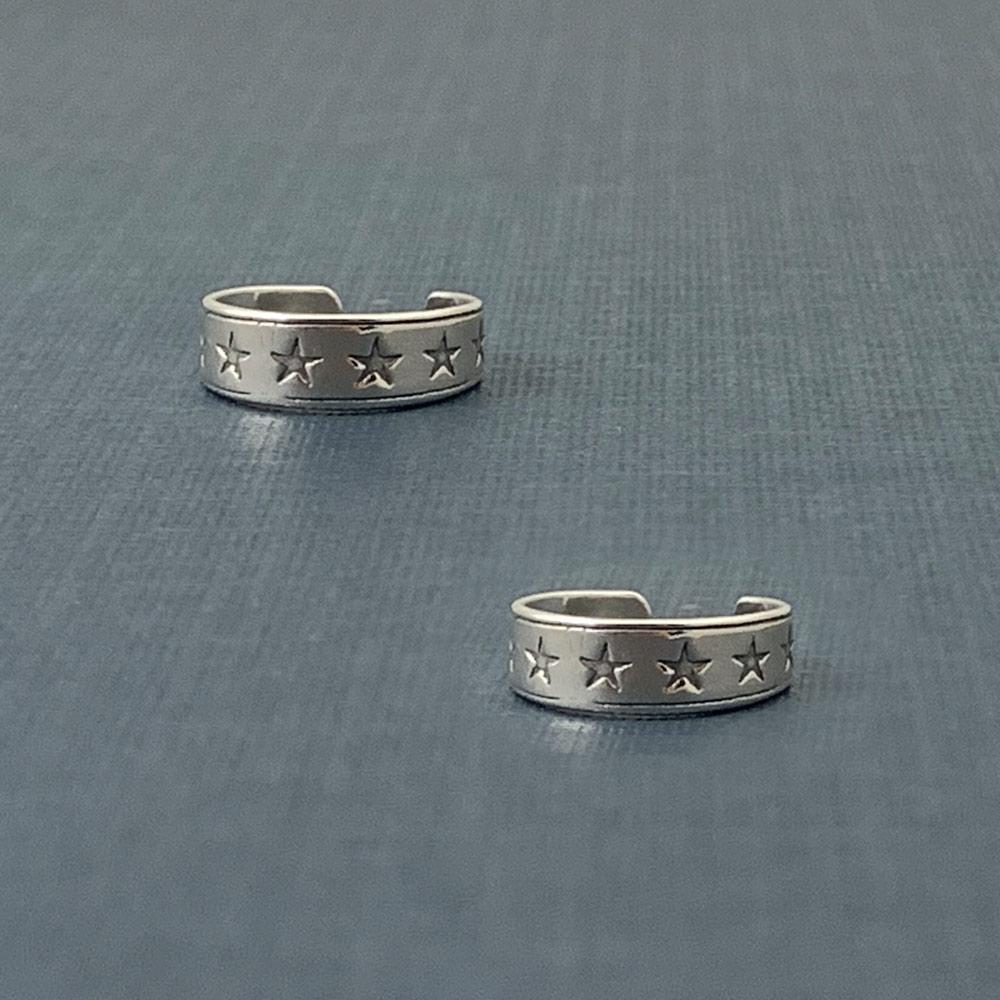Fourseven Starshine Silver Toe Ring Set TR-0060-PL-S Base-Image