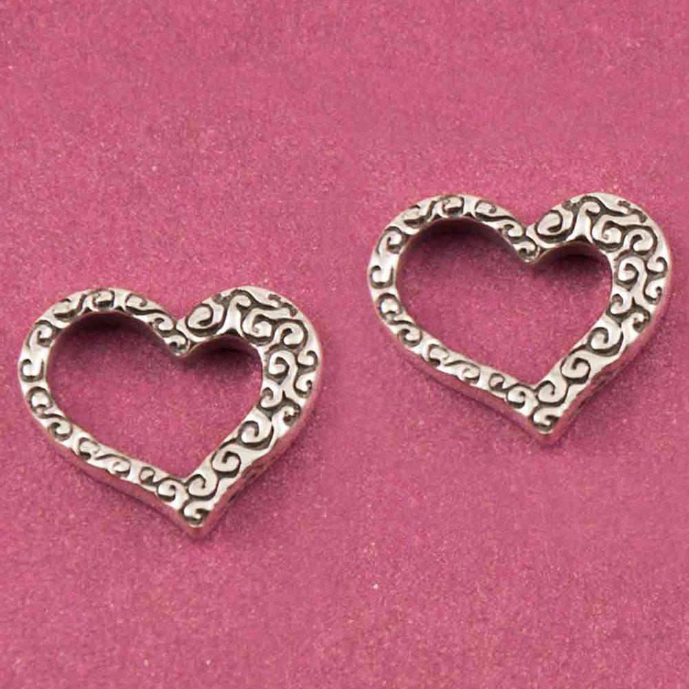 Fourseven Sweetheart Pattern Stud Earrings E-461-SI-S-PA Base-Image