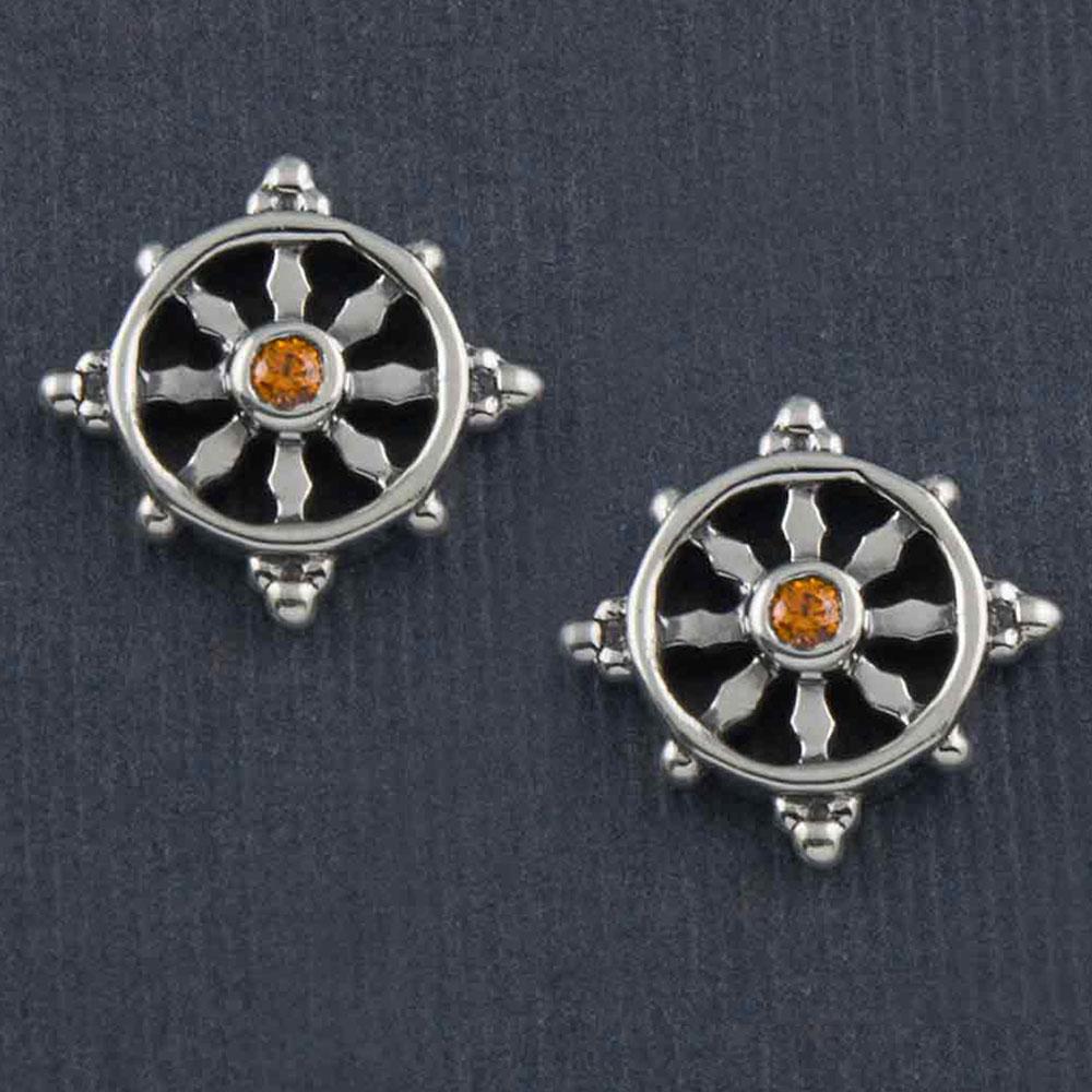 Fourseven Wheel of Life Stud Earrings E-418-SI-S Base-Image