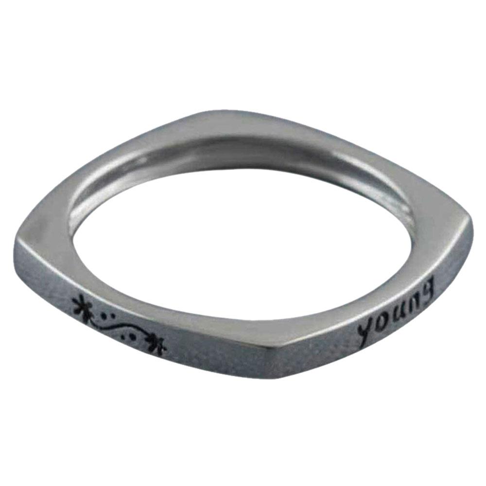 Fourseven Young Wild Free Message Ring R-160-SP-S White-BG-Image