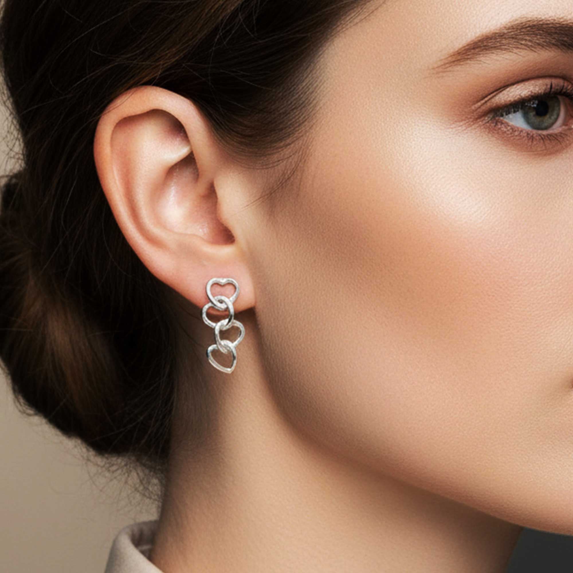 Links of Love Silver Earrings