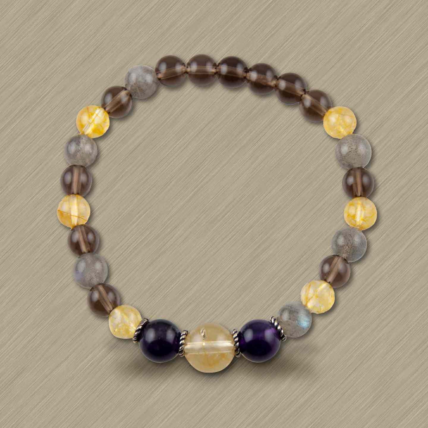 Higher Consciousness Multi Stone Elastic Bead Bracelet