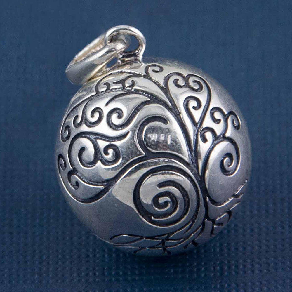 Maa (माँ) Harmony Ball Silver Pendant1