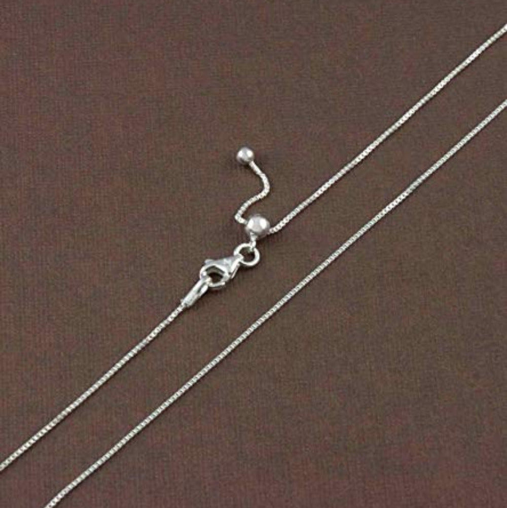 Adjustable Silver Venetian Slider Chain