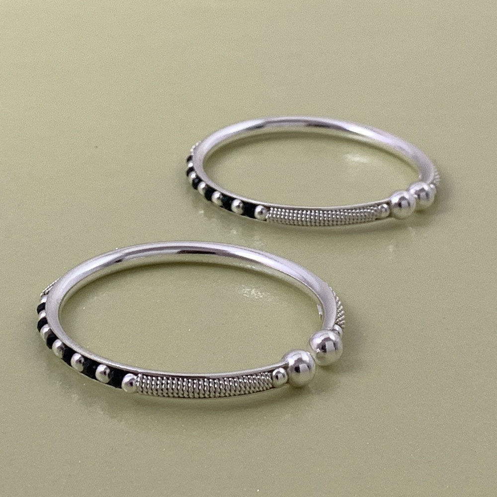 Silver Kada Design Silver Bangle For Baby Price Casual Wear Inch