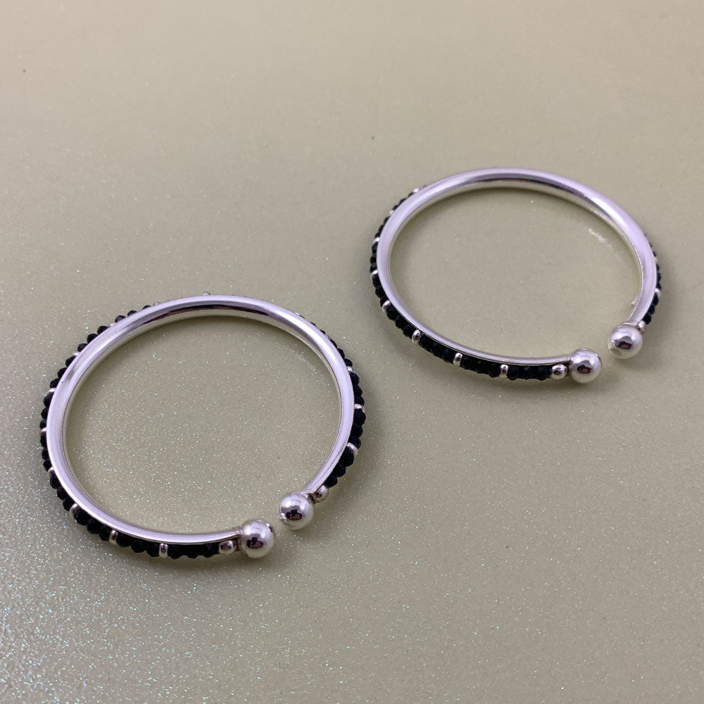 Nazariya Classic Adjustable Silver Baby Kada Set
