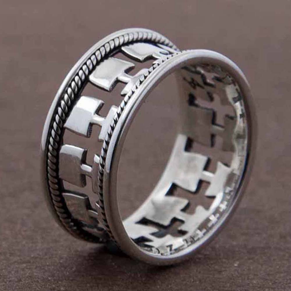 Holy Cross Silver Ring-18
