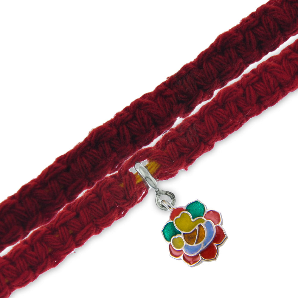 Rangoli Ganesha Silver Charm Moli Rakhi Bracelet