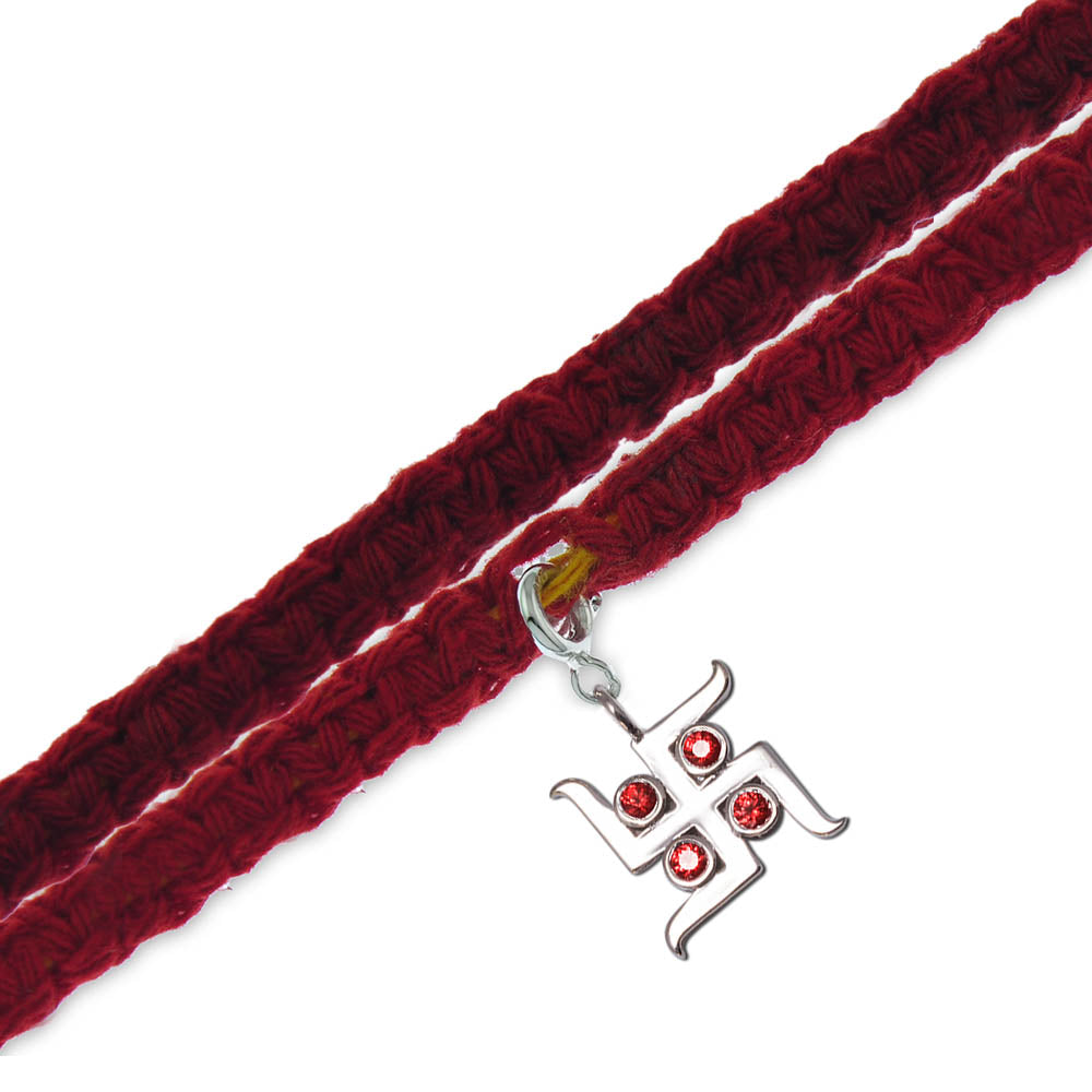 Svasti Silver Charm Moli Rakhi Bracelet