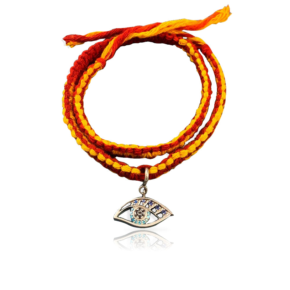 See No Evil Silver Charm Moli Rakhi Bracelet