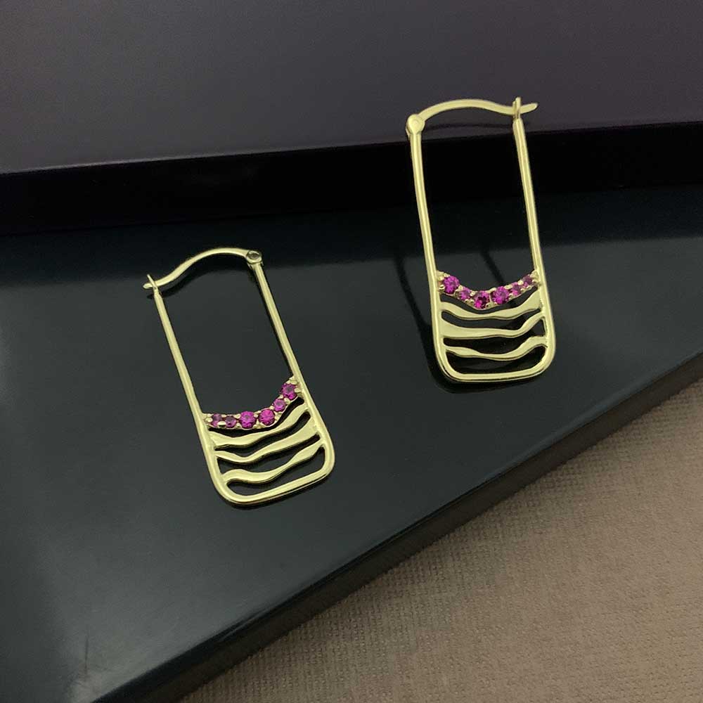 Happy Trails Gold-Plated Silver Baali Earrings
