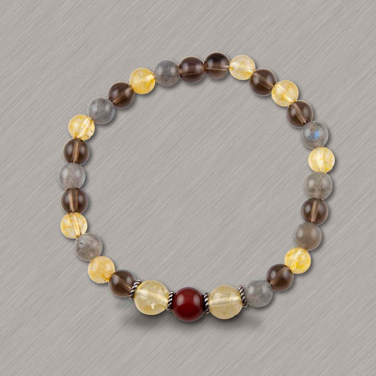 You're Not Alone Multi-Stone Elastic Bead Bracelet