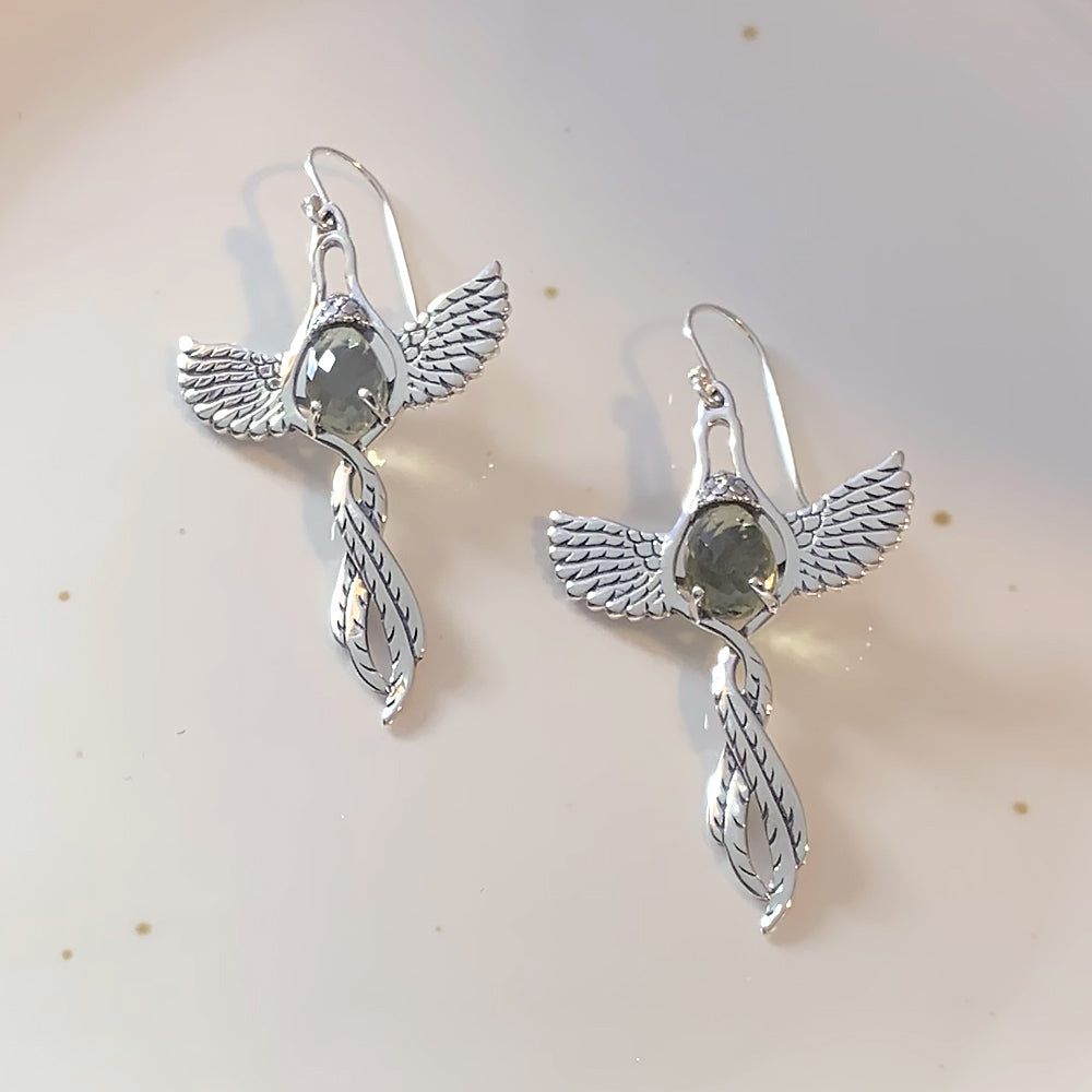 Freebird Silver Dangler Earrings