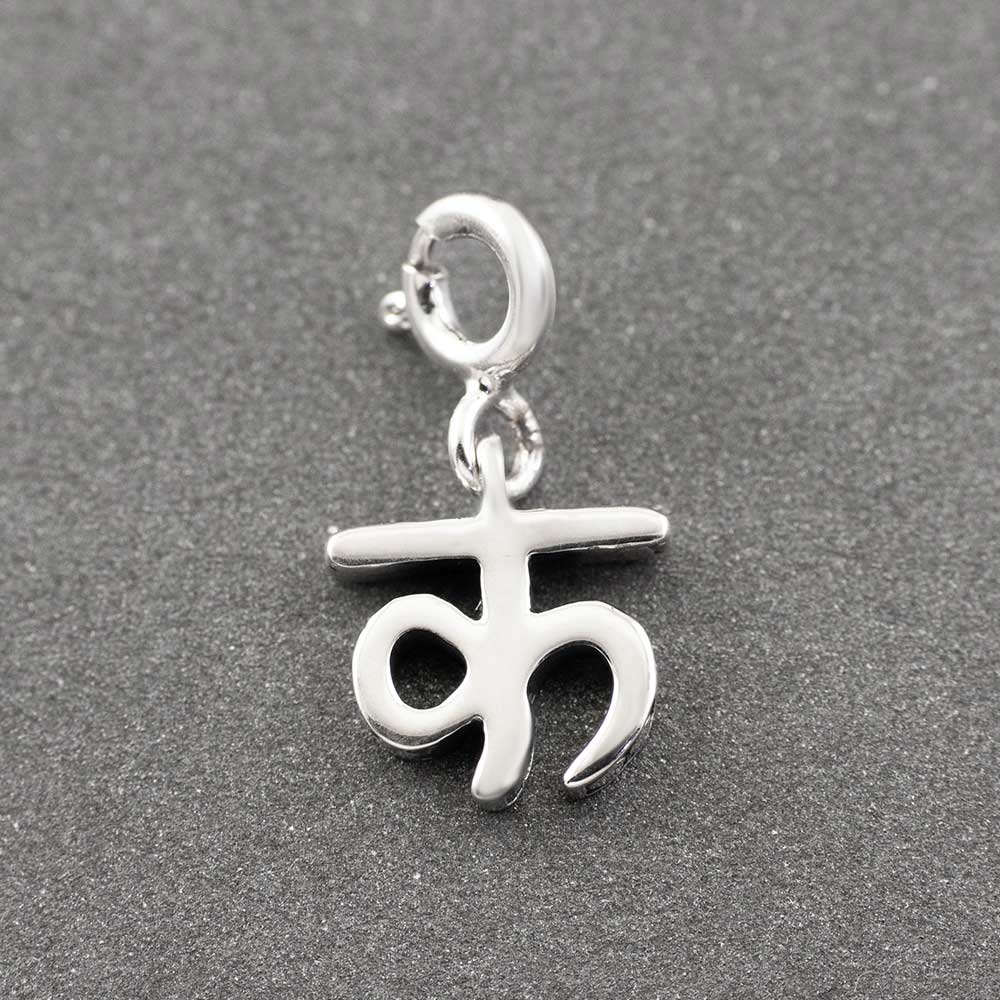 Choose Your Hindi Alphabet Silver Charm