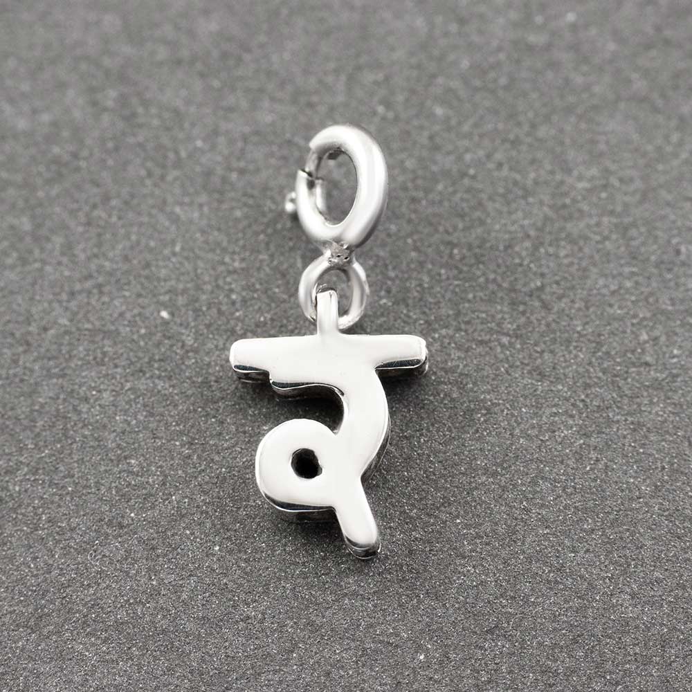 Choose Your Hindi Alphabet Silver Charm