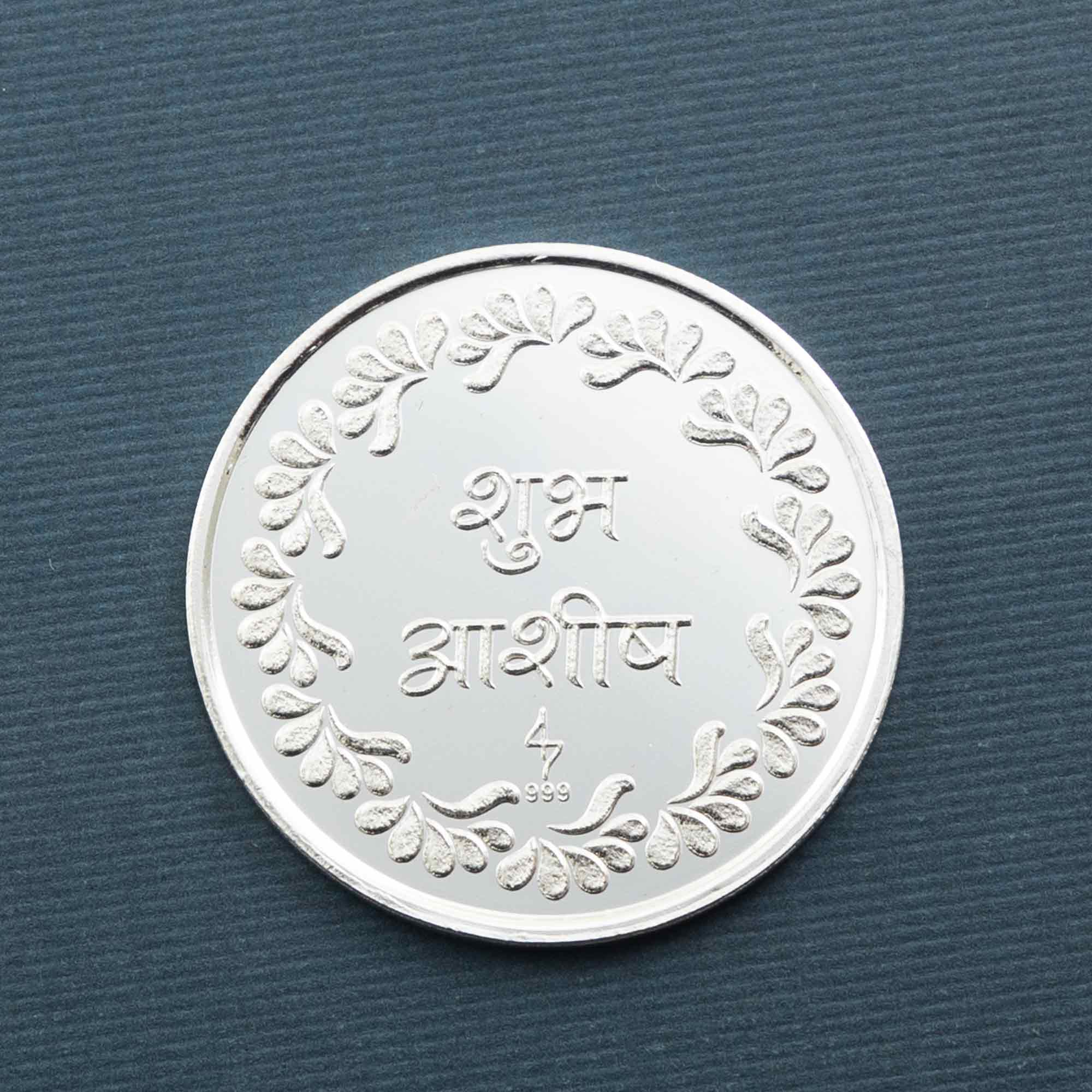 Radha Krishna शुभाशीष Shubhashish Pure 999 Silver Coin-10 Gram