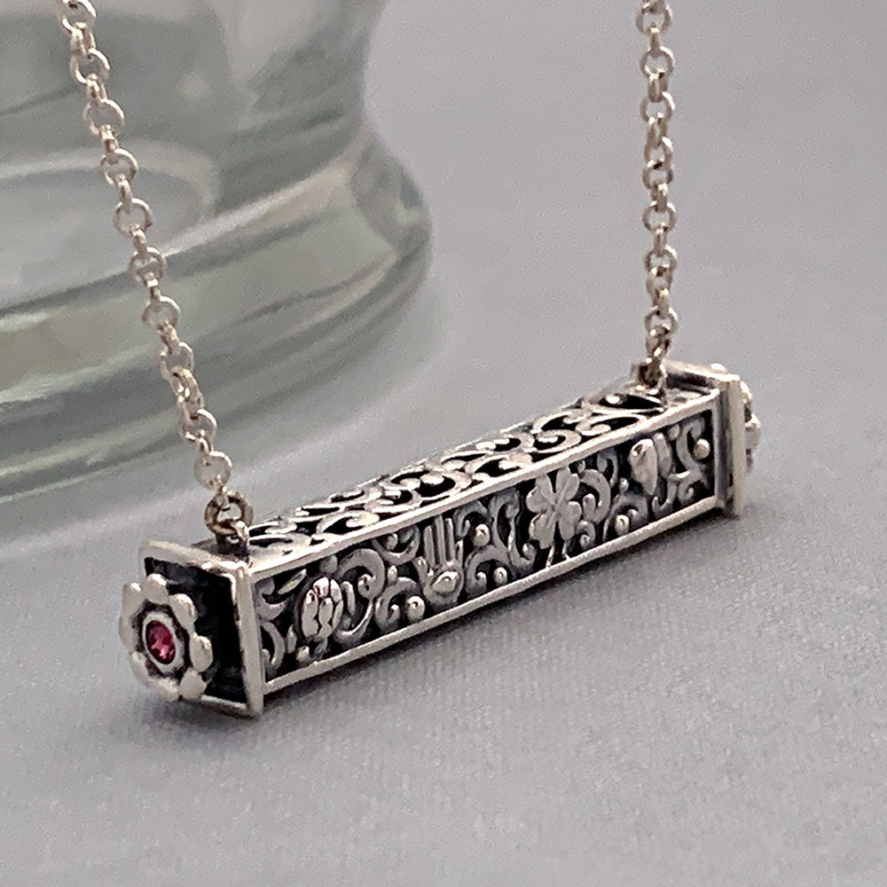 Sukh Samriddhi Sneh Siddhi Silver Necklace