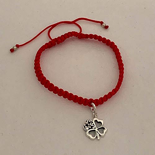 Good Luck Clover Silver Charm with Simply Charming Friendship Charmholder Bracelet