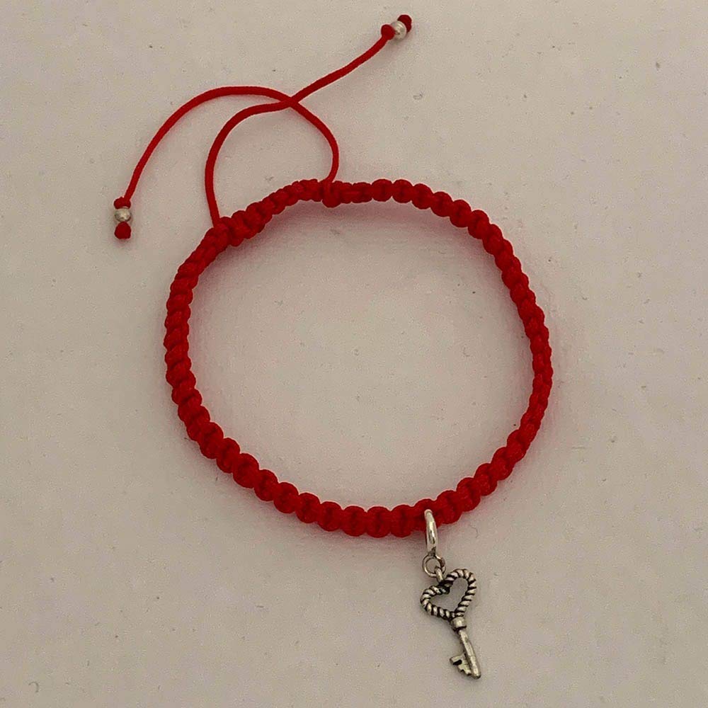 Key to My Heart Silver Charm with Simply Charming Friendship Charmholder Bracelet