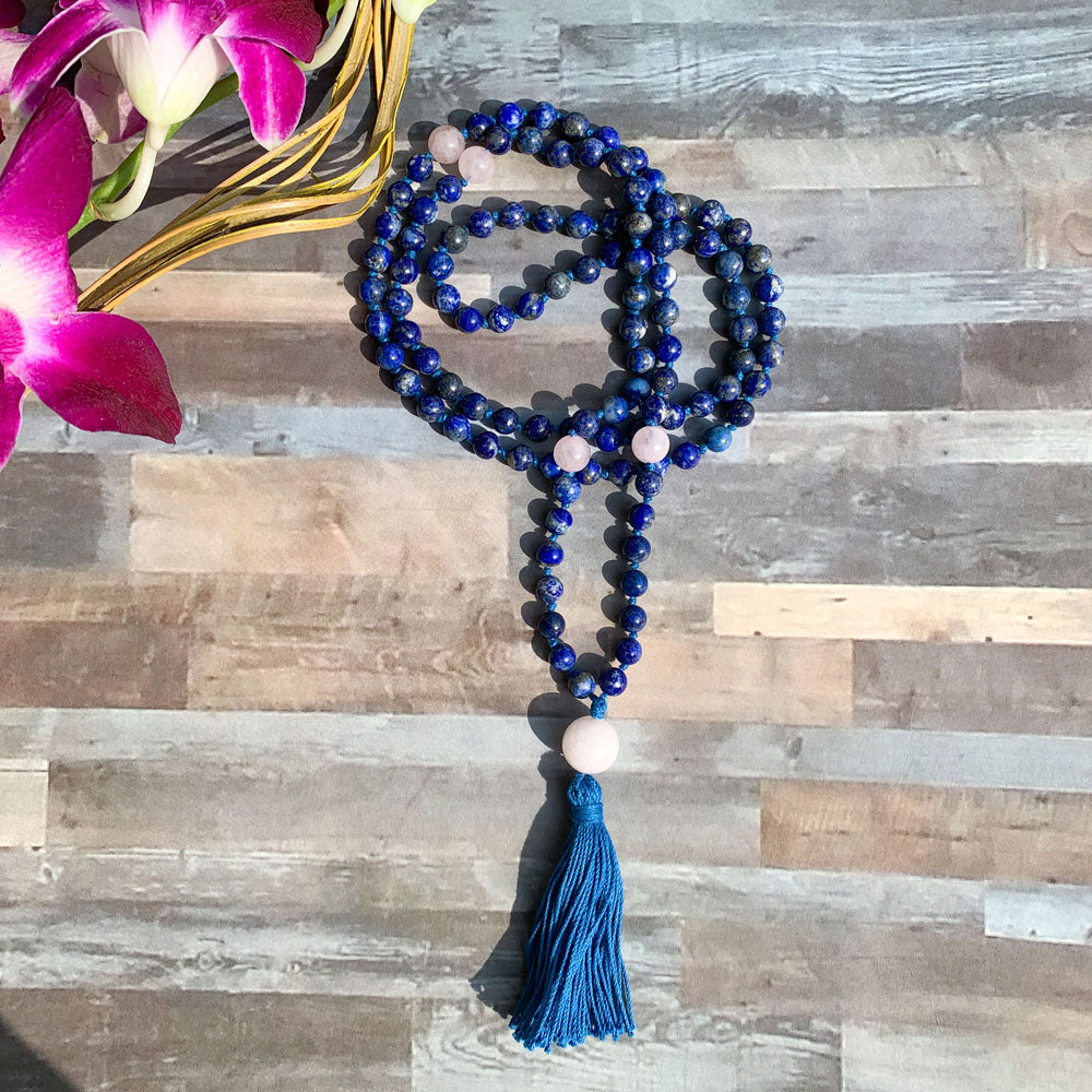 Love & Mindfulness Semi-Precious 108 Bead Zen Japa Mala