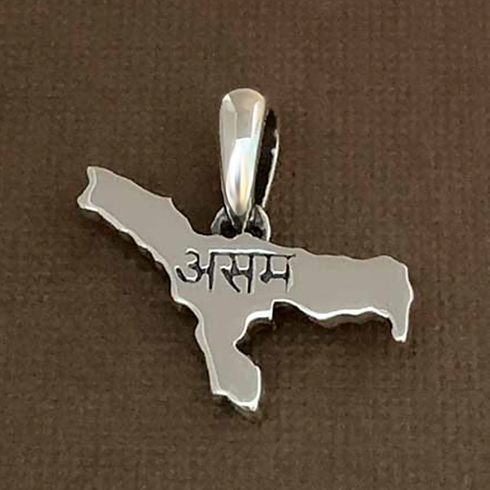 My Assam State Silver Pendant