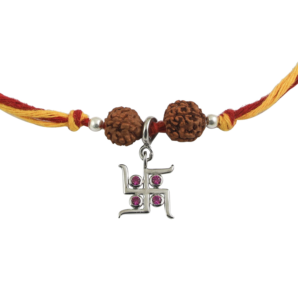 Svasti Silver Charm Moli Rakhi Bracelet