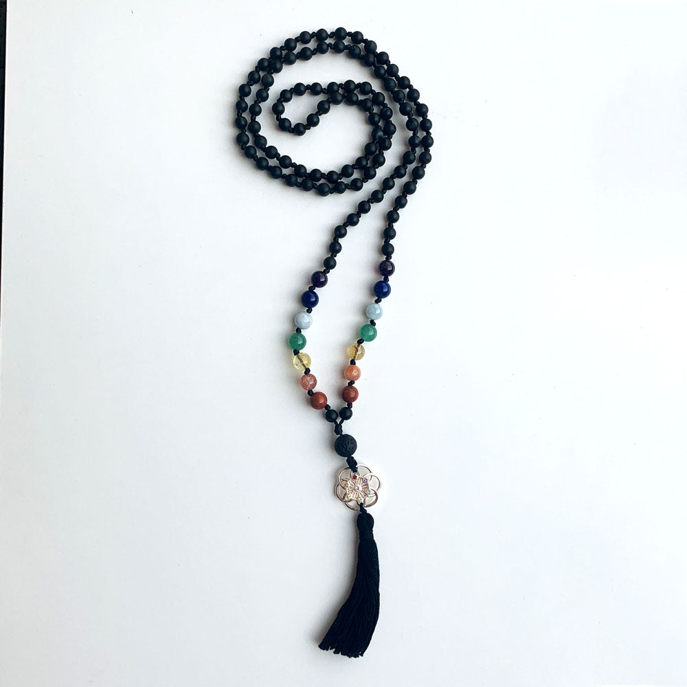 Seven Chakras Seed of Life 108 Bead Japa Mala