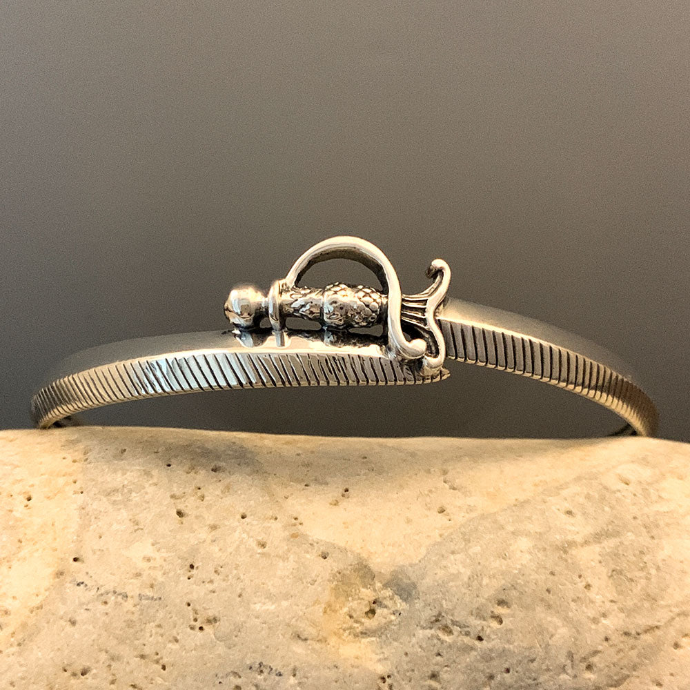 Shaurya Silver Sword Kada Bangle-2-10