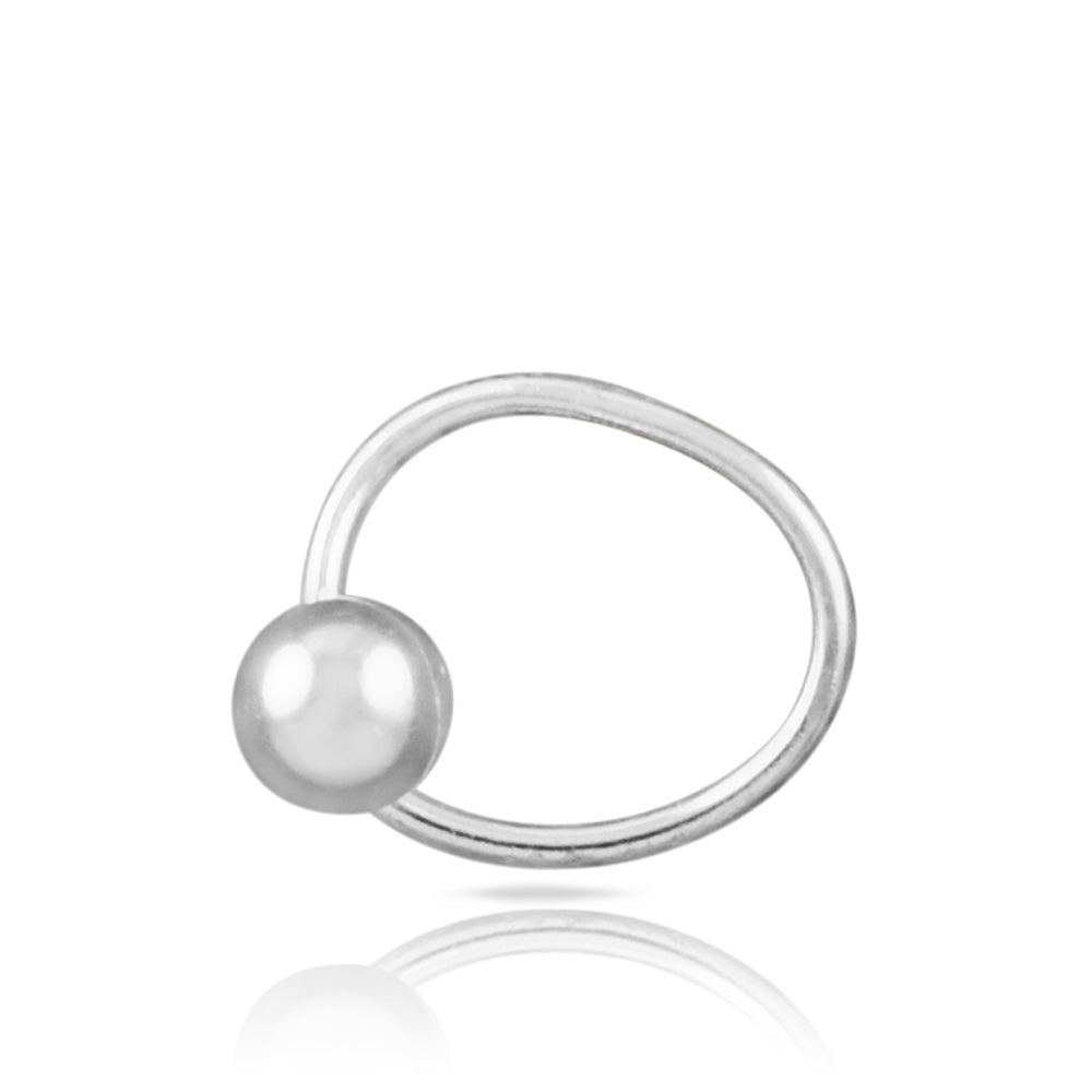 Simplicity Silver Ball Nose Pin