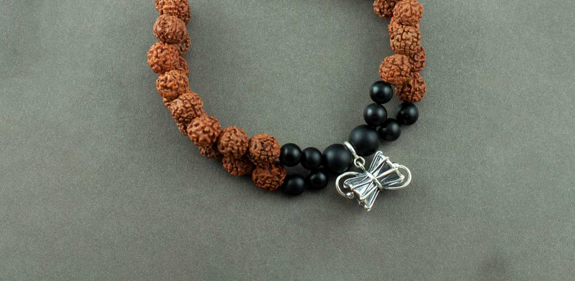 Sacred Rudraksha Silver Rakhi Bracelets