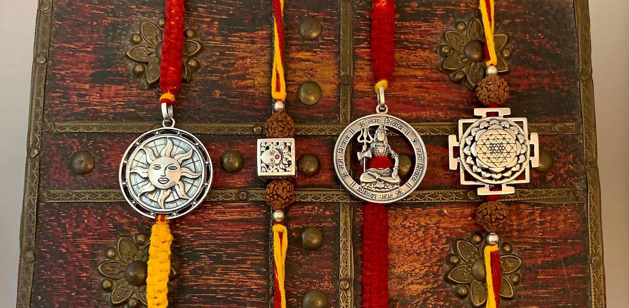 Auspicious Pure Silver Rakhis for Brothers