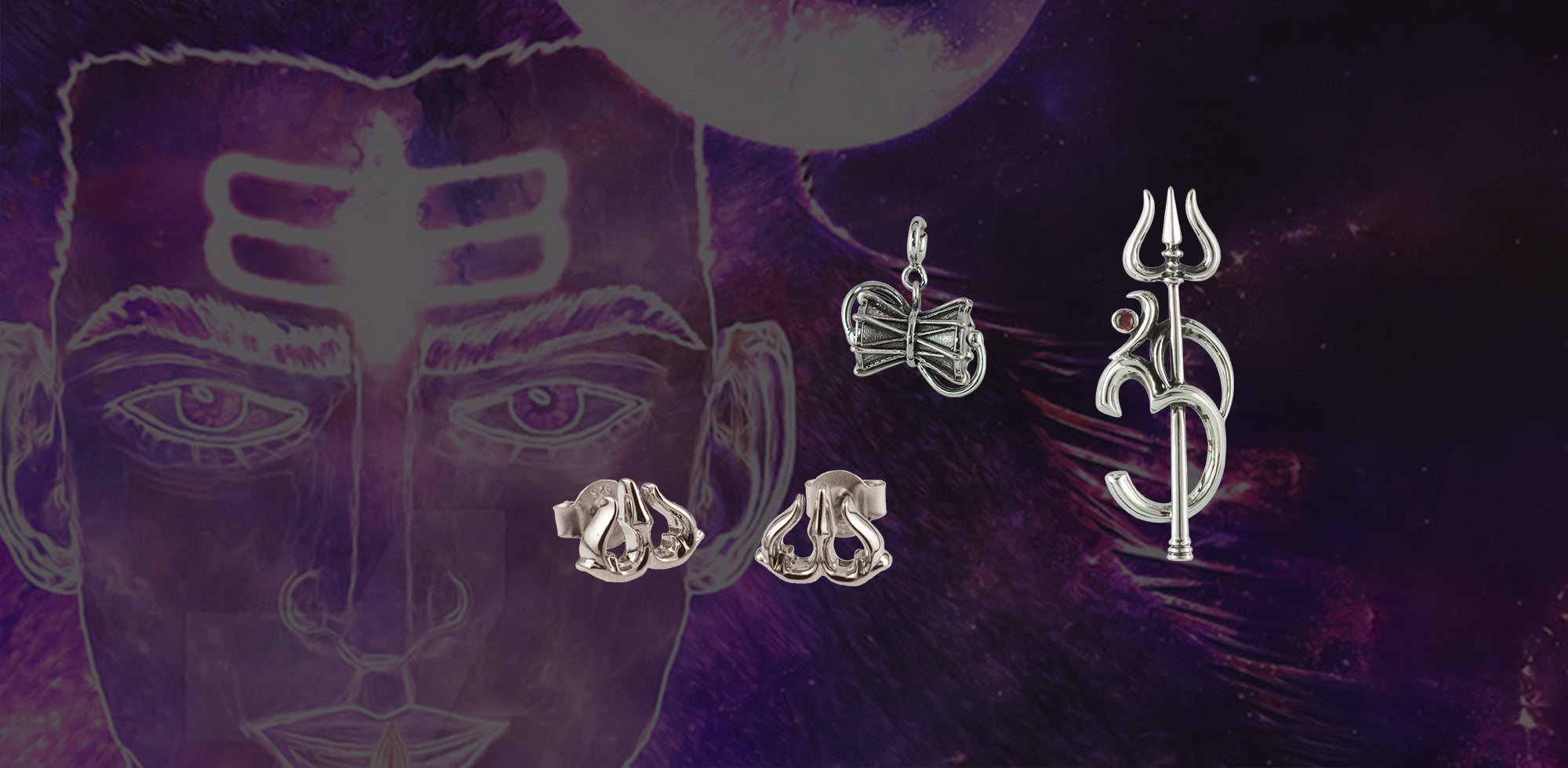 Pure Silver Shiva Jewellery Collection for Men and Women