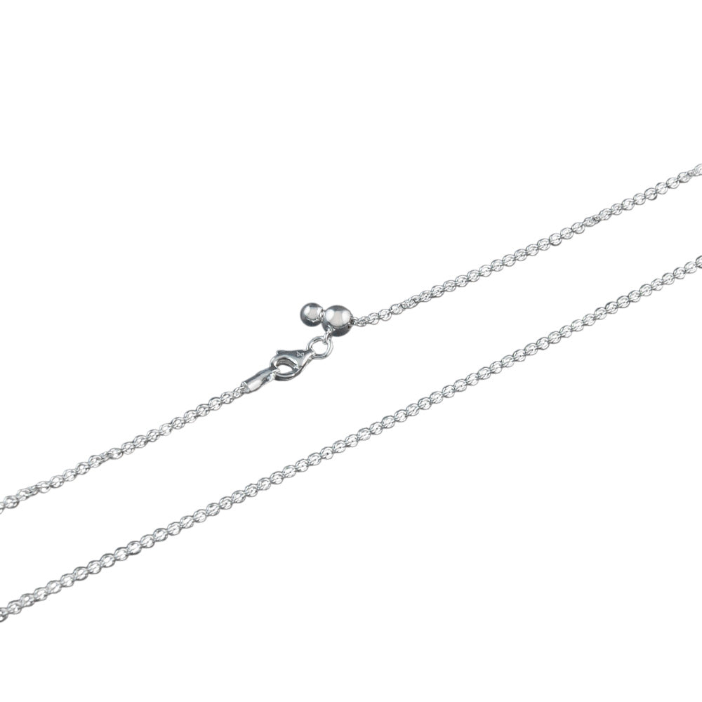 Adjustable Silver Eternity Slider Chain MEDIUM